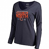 Women Bears Navy Long Sleeve 2018 NFL Playoffs Reppin' The North T-Shirt,baseball caps,new era cap wholesale,wholesale hats